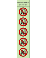 Autocollants photoluminescents Ne pas utiliser un échafaudage incomplet 5Ph