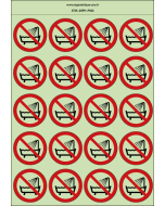 Autocollants photoluminescents Ne pas utiliser ce dispositif dans une baignoire, une douche ou dans un réservoir rempli d'eau - Lot de 20