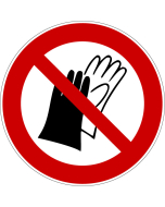 Panneau Port de gants interdit
