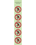Autocollants photoluminescents  Interdit aux personnes en état d’ivresse  -P043  norme iso 7010 – par Lot de 5