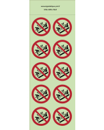 Autocollants photoluminescents  Ne pas percuter les luges  - P047  norme iso 7010 – par Lot de 10