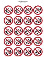 Autocollants Ne pas percuter les luges - P047 norme iso 7010 – par Lot de 20