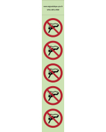 Autocollants photoluminescents  Plongée autonome interdite  - P051  norme iso 7010 – par Lot de 5