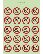 Autocollants photoluminescents  Ne pas plonger  - P052  norme iso 7010 – par Lot de 20