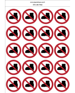 Autocollants  Chaussures d’extérieur interdites - P060 norme iso 7010 – par Lot de 20
