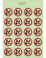 Autocollants photoluminescents  Ne pas pousser les personnes à l’eau  - P062  norme iso 7010 – par Lot de 20