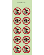 Autocollants photoluminescents   Ne pas franchir la barrière  - P071  norme iso 7010 – par Lot de 10