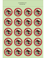 Autocollants photoluminescents   Ne pas franchir la barrière  - P071  norme iso 7010 – par Lot de 20