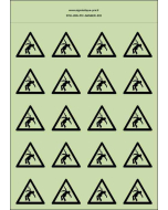 Panneau Autocollants photoluminescents Danger électrocution – 20Ph