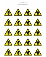 Panneau Autocollants Danger électrocution des mains – 20N