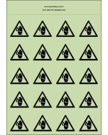 Panneau Autocollants photoluminescents Danger électrocution des mains – 20Ph