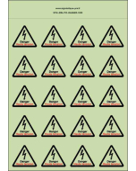Panneau Autocollants photoluminescents Danger de mort haute tension – 20Ph
