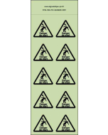 Panneau Autocollants photoluminescents Danger de mort par électrocution – 10Ph