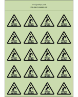 Panneau Autocollants photoluminescents Danger de mort par électrocution – 20Ph
