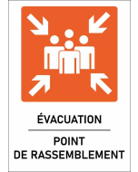 Panneau Point de rassemblement format A orange