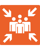 Panneau Point de rassemblement orange
