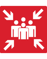 Panneau Point de rassemblement rouge