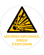 Panneau pictogramme Matières explosives, risque d’explosion