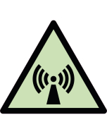 Panneau de danger radiations non ionisantes photoluminescent