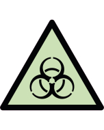 Panneau de danger risque biologique photoluminescent