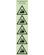 Autocollants photoluminescents Chariots élévateurs et autres véhicules industriels 5Ph