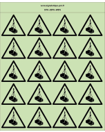 Autocollants photoluminescents Charges suspendues 20Ph