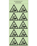 Autocollants photoluminescents Substances corrosive 10Ph