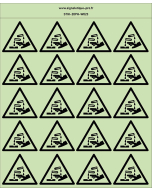 Autocollants photoluminescents Substances corrosives 20Ph