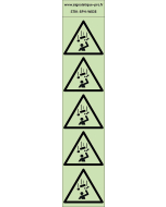 Autocollants photoluminescents Chute d'objets 5Ph