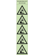 Autocollants photoluminescents Atmosphère asphyxiante 5Ph