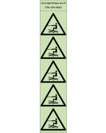 Autocollants photoluminescents Zone d’activités nautiques tractées 5Ph