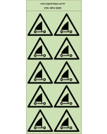 Autocollants photoluminescents Pratique de la voile 10Ph