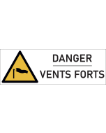 Signalétique danger vents forts