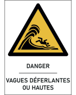 Panneau Vagues déferlantes ou hautes