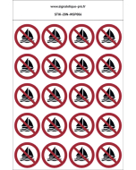 Autocollants Pas de voile 20N