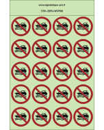 Autocollants photoluminescents Pas de jet ski 20Ph