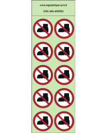 Autocollants photoluminescents Pas de chaussures de ville 10Ph