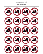 Panneau Pas de chaussures de ville 20N
