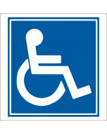  Plaque de porte carrée Toilettes Handicapés