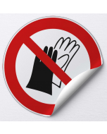 Autocollant Port de gants interdit