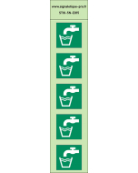 Autocollants photoluminescents eau potable 5Ph