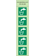 Autocollants photoluminescents eau potable 5Ph