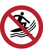 Pictogramme Pratique du surf interdite