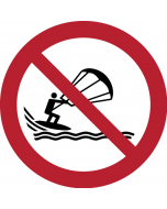 Pictogramme Pratique du kitesurf interdite
