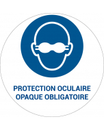 Panneau pictogramme Protection oculaire opaque obligatoire