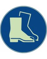  Panneau Protection obligatoire des pieds (chaussure de sécurité) photoluminescent