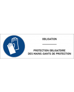 Panneau Protection obligatoire des mains gants de protection