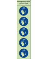 panneau de signalisation Protection obligatoire des mains-gants de