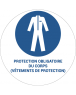 Panneau pictogramme Protection obligatoire du corps (vêtements de protection)