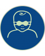  Panneau Protection opaque obligatoire des yeux pour les enfants en bas âge photoluminescent